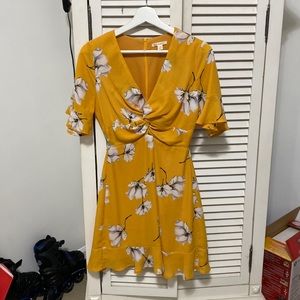 Yellow flowery dress